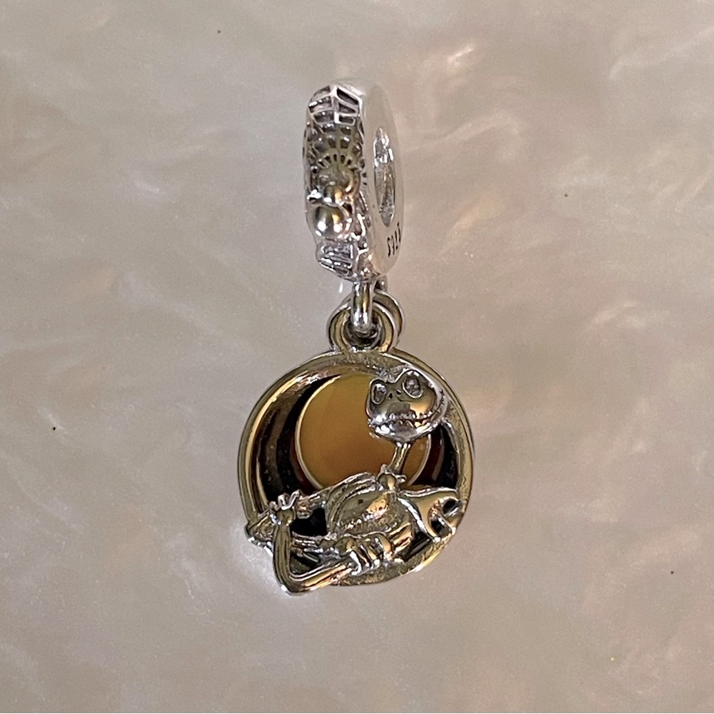 Bracelet Charm Jack Skellington Double Dangle Sterling Silver